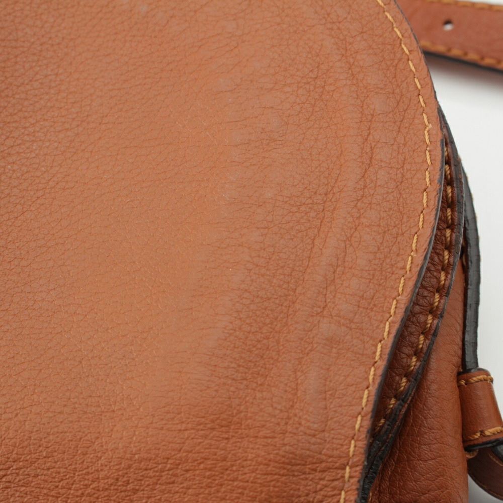 Chloe Grained Saddle Small Bag Brown Marcie - Picture 10 of 10